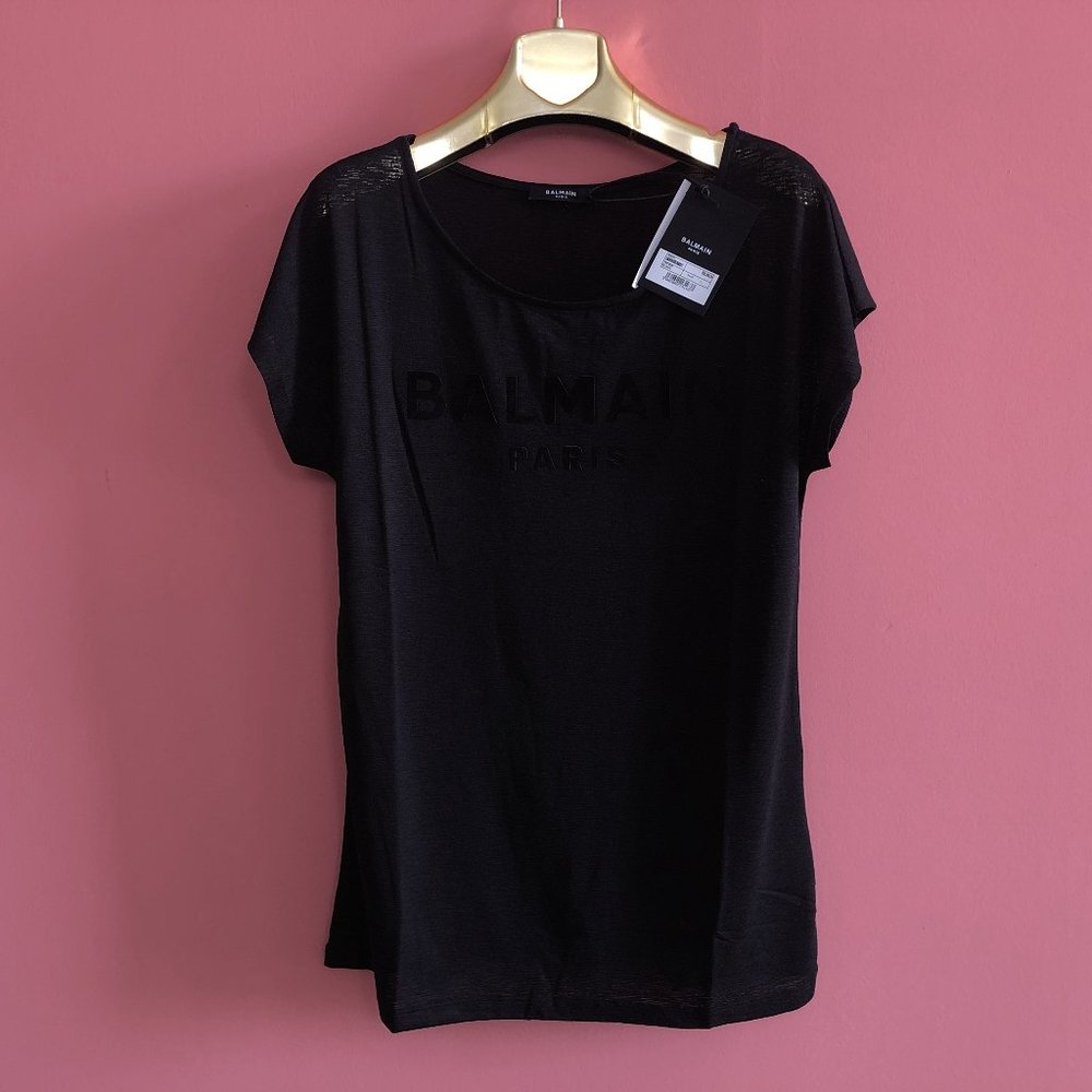 Balmain Women Transparant T-Shirt "L"